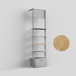 Holzfachboden Ceres, 25 mm, inkl. Konsolen weiß Struktur, Holzdekor nach Wahl