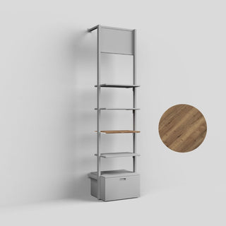 Holzfachboden Ceres, 19 mm, inkl. Konsolen weiß Struktur, Dekor nach Wahl