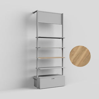 Holzfachboden Ceres, 19 mm, inkl. Konsolen weiß Struktur, Dekor nach Wahl