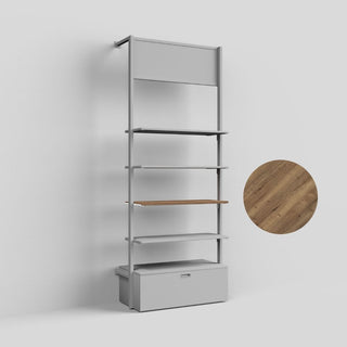 Holzfachboden Ceres, 19 mm, inkl. Konsolen weiß Struktur, Dekor nach Wahl