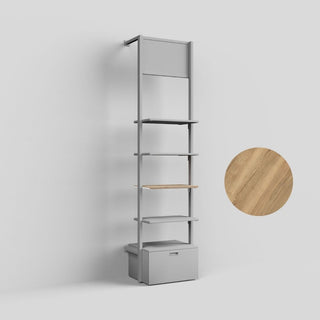 Holzfachboden Ceres, 19 mm, inkl. Konsolen weiß Struktur, Dekor nach Wahl