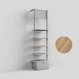 Holzfachboden Ceres, 19 mm, inkl. Konsolen weiß Struktur, Dekor nach Wahl