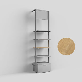 Holzfachboden Ceres, 19 mm, inkl. Konsolen weiß Struktur, Dekor nach Wahl