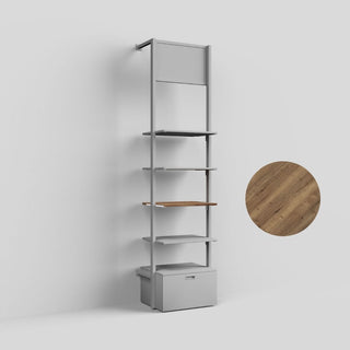 Holzfachboden Ceres, 19 mm, inkl. Konsolen weiß Struktur, Dekor nach Wahl